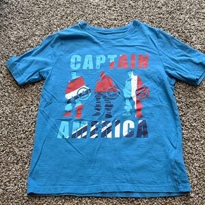 Marvel Blue Captain America Kids Tee